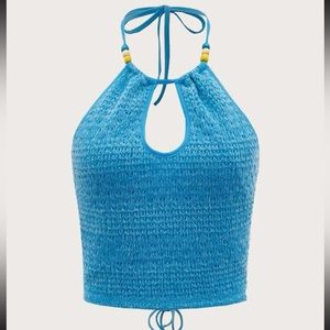 Blue halter top boho